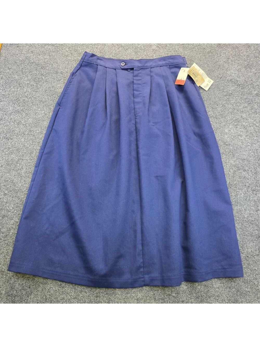 Vintage Levi's Pleated A-Line Skirt Size 10 Navy Blue Preppy Academia Minimalist